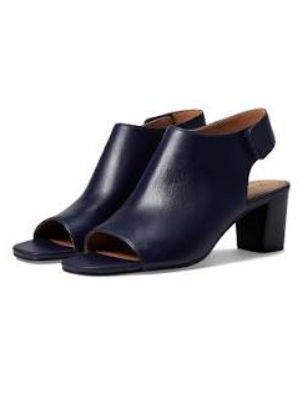 Johnston & Murphy Evelyn Open Toe Bootie Navy Glove 6.5